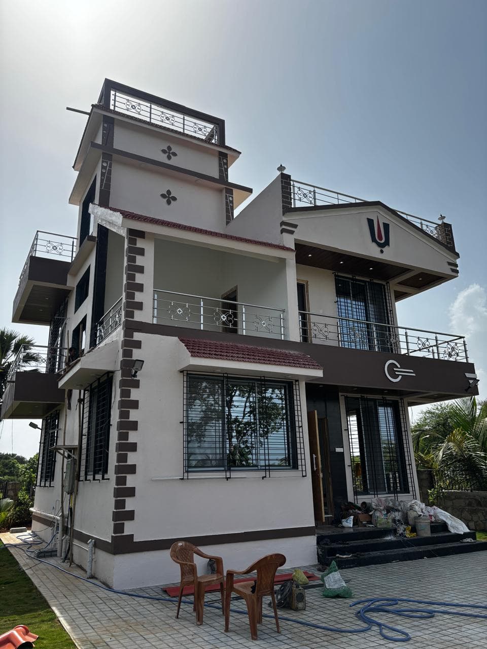 SS Railings and Window Grills for Modern Bungalow