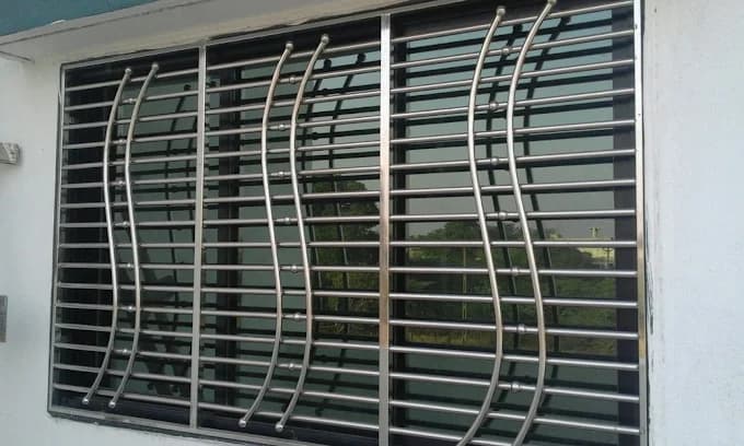 Modern Stainless Steel Window Grill